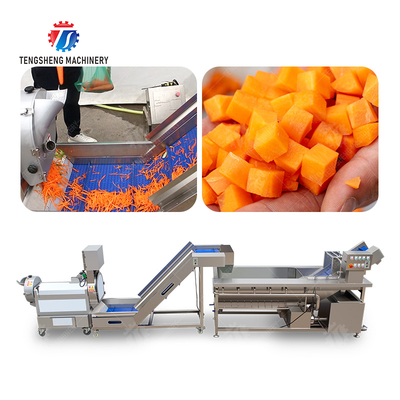 Double head cutting-hoisting-vortex washing production line Fruit Vegetable FOOD processing production Machine
